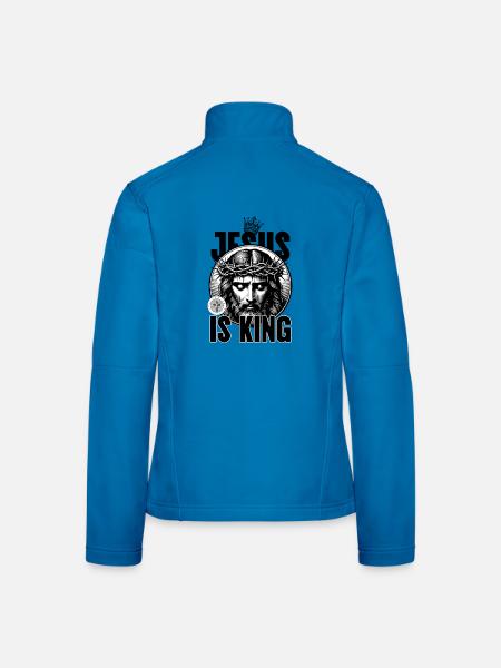 Jésus est Roi Couronne d’Épines - Veste en tissu softshell Femme - bleu clair - Dos