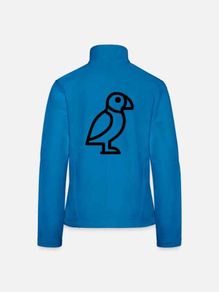 Papageitaucher-Seevogel - Frauen Softshelljacke - Lichtblau - Hinten
