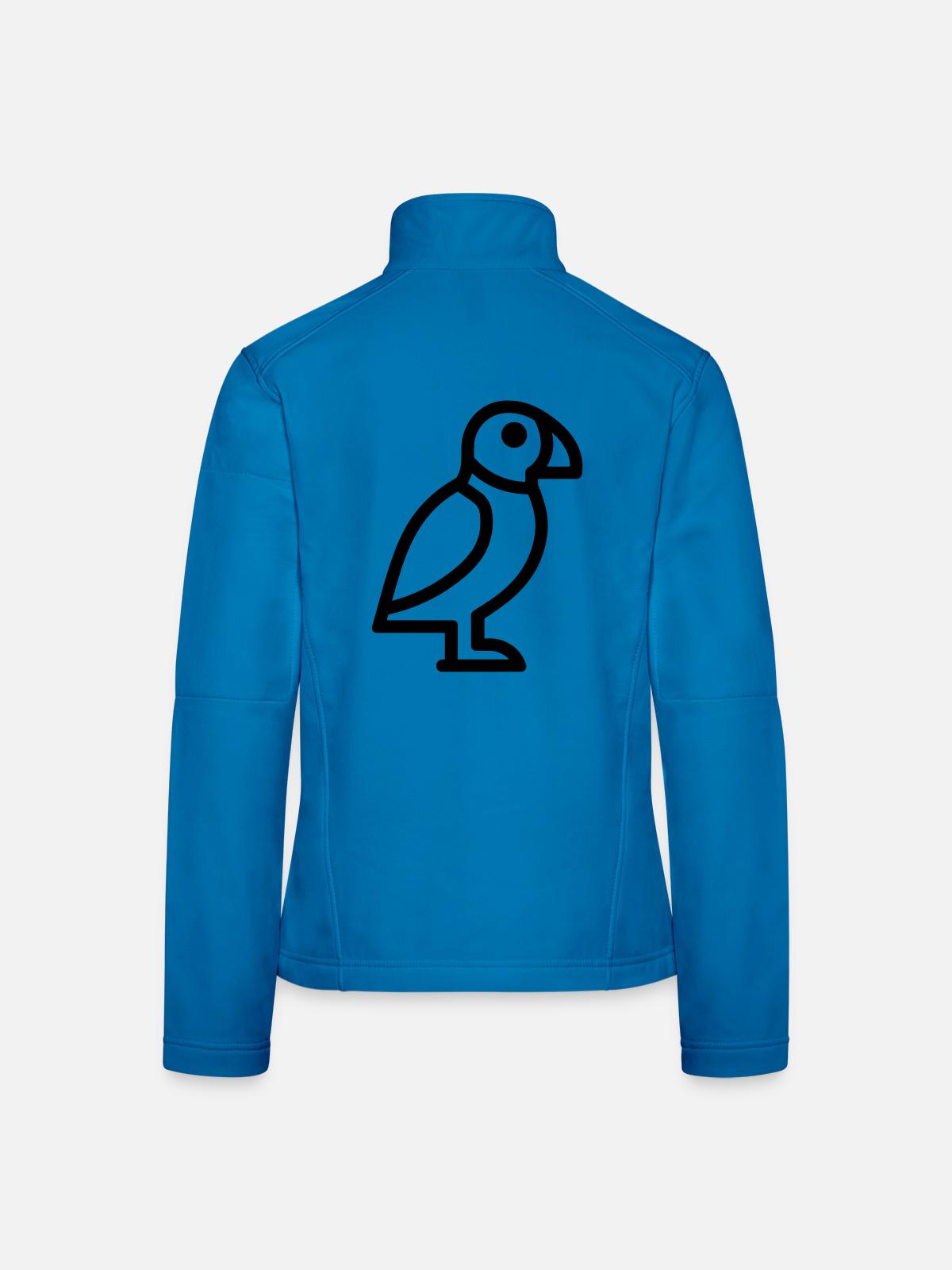 Papageitaucher-Seevogel - Frauen Softshelljacke - Lichtblau - Hinten