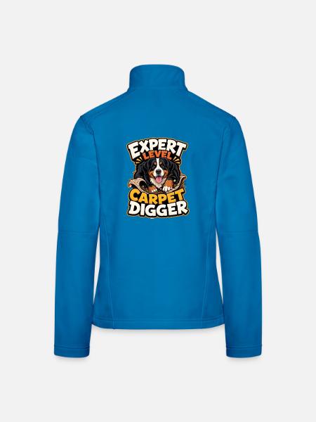 Berner Sennenhund - Frauen Softshelljacke - Lichtblau - Hinten