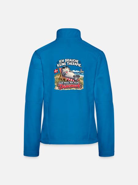 Dänemark-Urlaubswitz am Strand - Frauen Softshelljacke - Lichtblau - Hinten