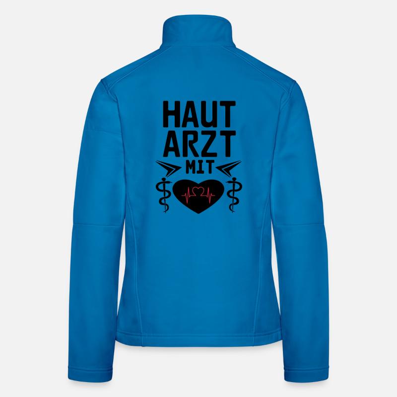Hautarzt mit Herz Geschenk - Frauen Softshelljacke - Lichtblau