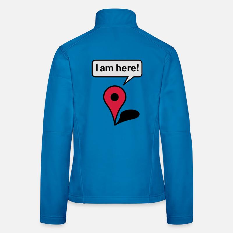 I am here! Google Maps - Frauen Softshelljacke - Lichtblau