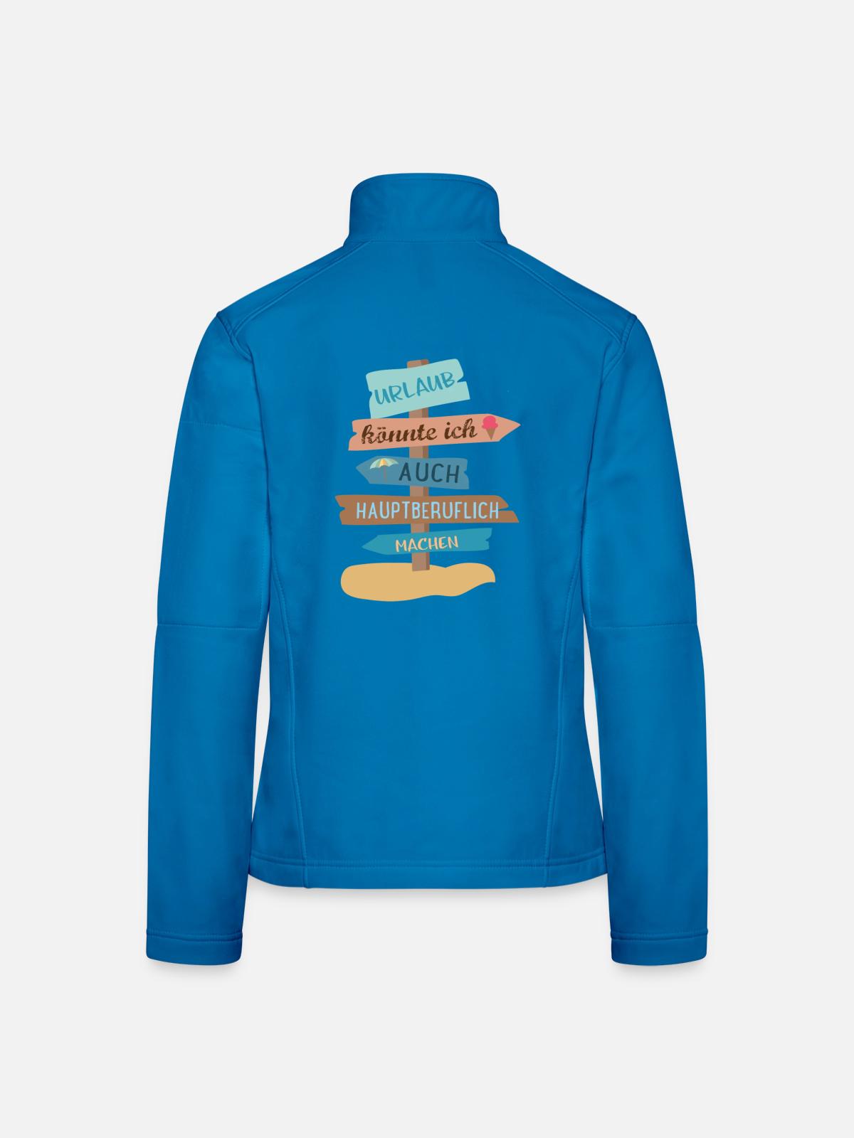 Urlaub - Frauen Softshelljacke - Lichtblau - Hinten