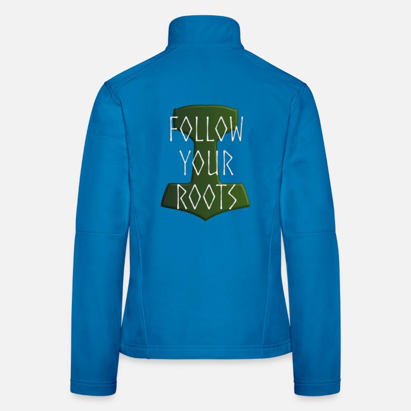 Suivez vos racines - Hammer Donar Thor Mjölnir Veste en tissu softshell Femme