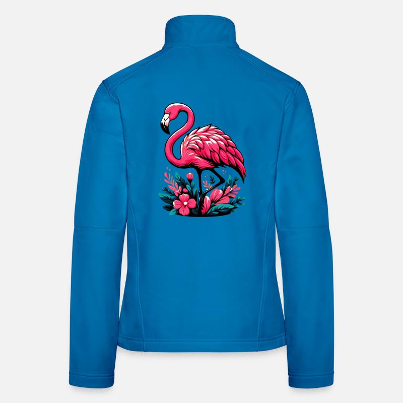 Flamingo - Frauen Softshelljacke - Lichtblau