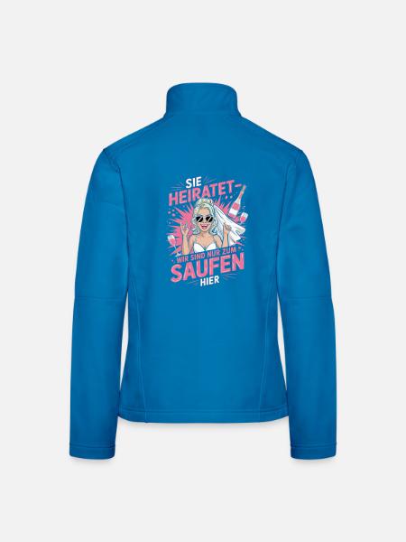 Funny German Hen Party Sie Heiratet Design - Veste en tissu softshell Femme - bleu clair - Dos
