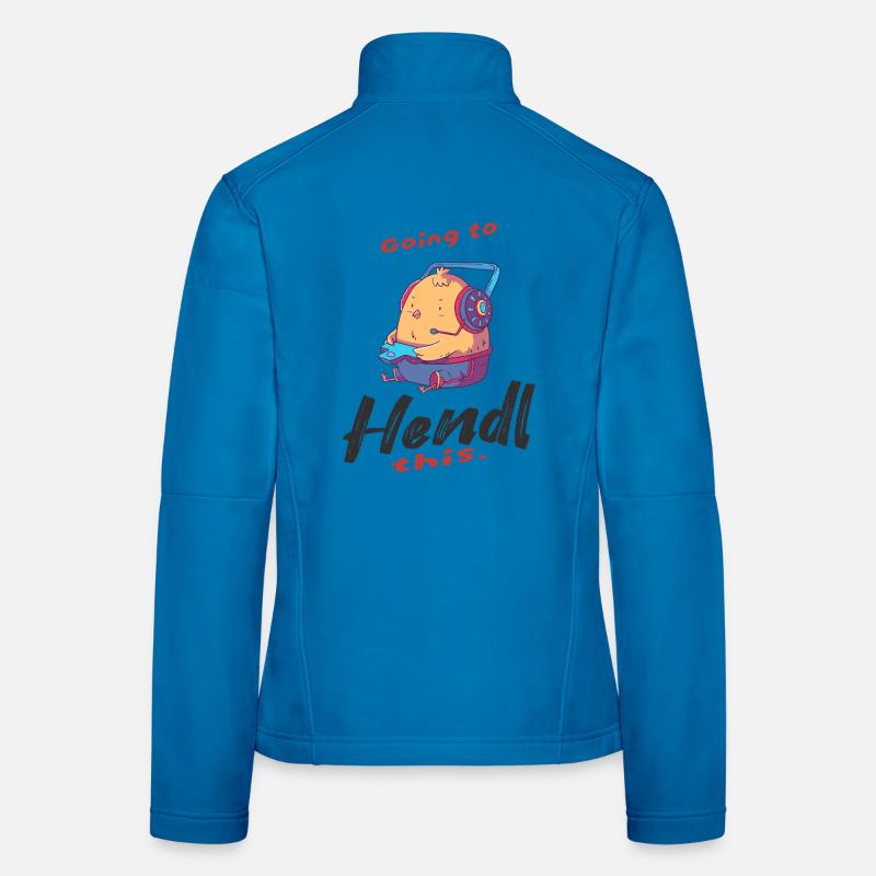 Poussin avec des accessoires de jeu Veste en tissu softshell Femme