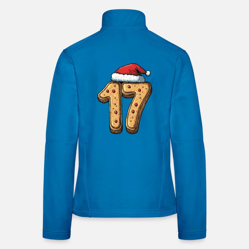 Biscuit de Noël à 17 chiffres Veste en tissu softshell Femme