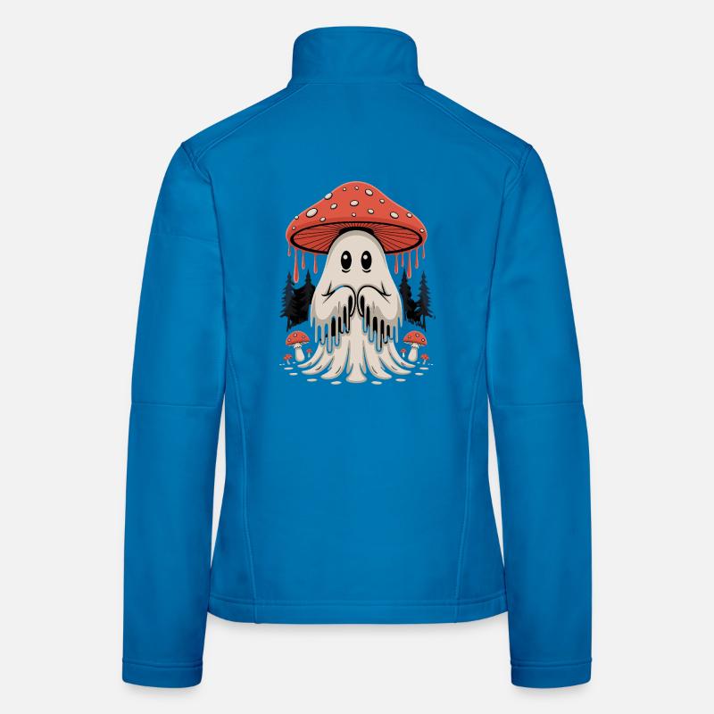 Ghost mushroom with forest magic - Women's Softshell Jacket - light blue