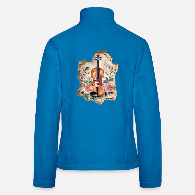 Violin Violin Vintage Women's Softshell Jacket