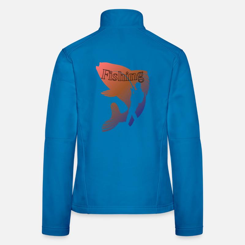 Sigura design Sunset Angler Silhouette - Women's Softshell Jacket - light blue