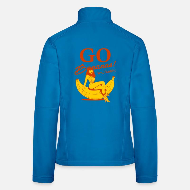 Mädchen auf einer banane Frauen Softshelljacke