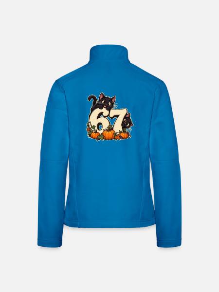 67 Katzenchaos - Frauen Softshelljacke - Lichtblau