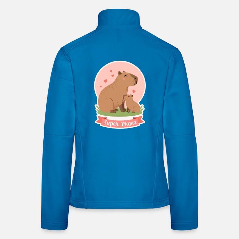 Mutter Kapibara Frauen Softshelljacke