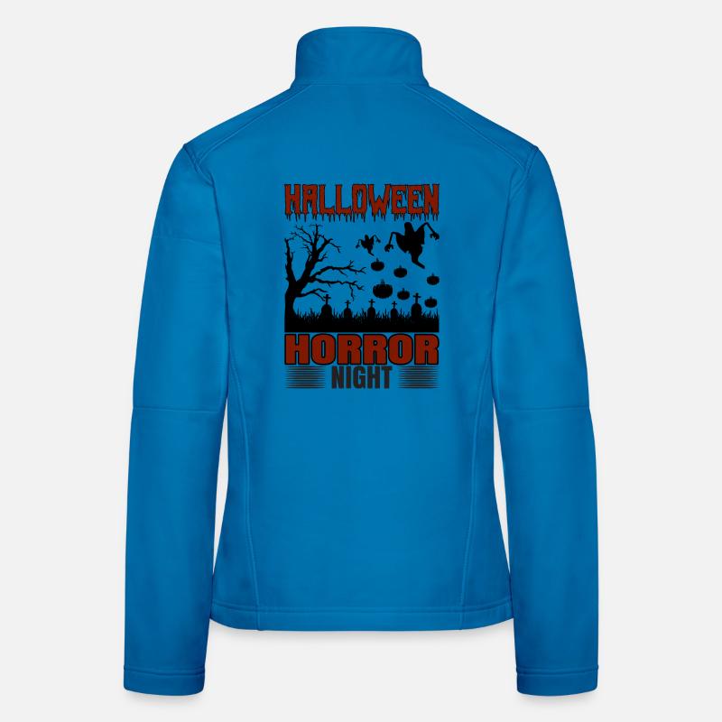 Conception de la nuit d’horreur d’Halloween Veste en tissu softshell Femme