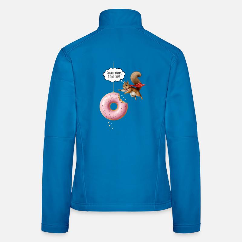 Cute squirrels with donut Women's Softshell Jacket