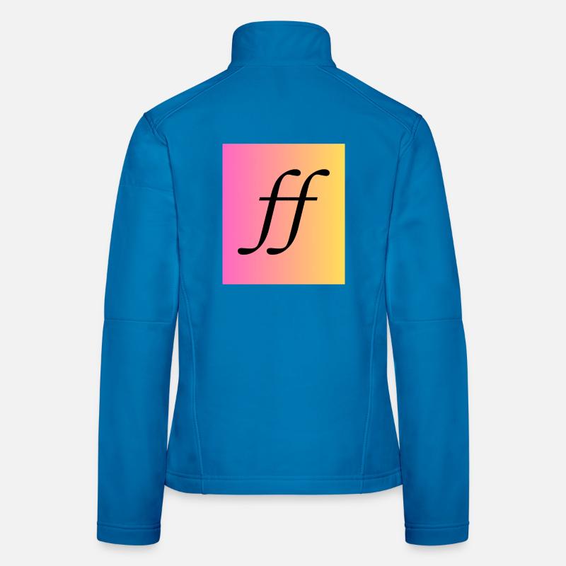 Fortissimo - Music Monogram Gradient Women's Softshell Jacket