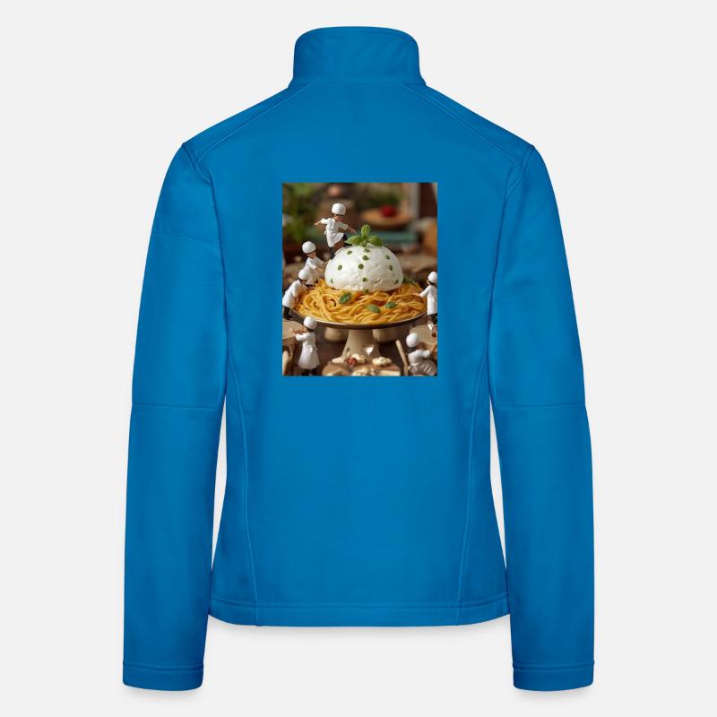 Miniature cooks on pasta table - Women's Softshell Jacket - light blue