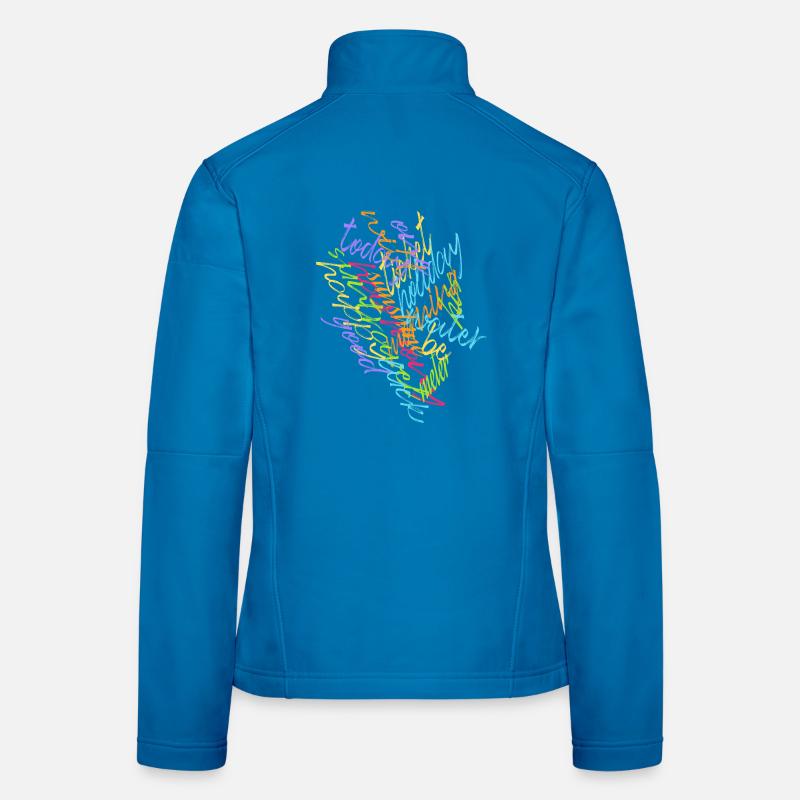Image colorée du mot texan Veste en tissu softshell Femme