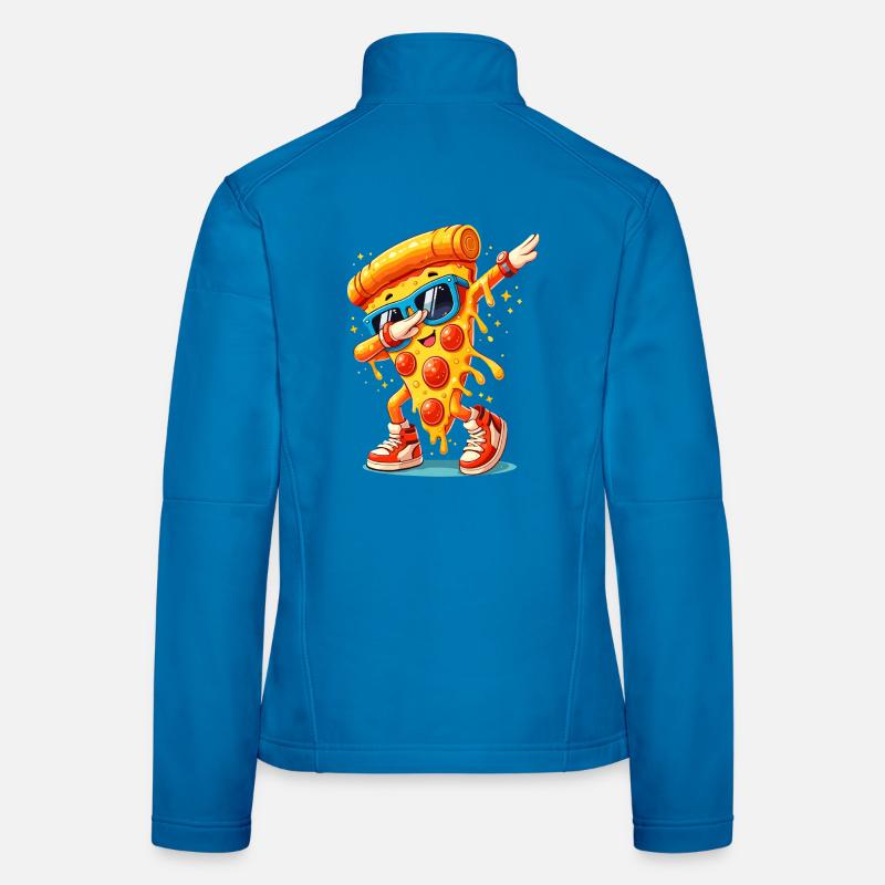 Dabbing Pizza with Sunglasses Dab Dance Cheese Pizza - Women's Softshell Jacket - light blue