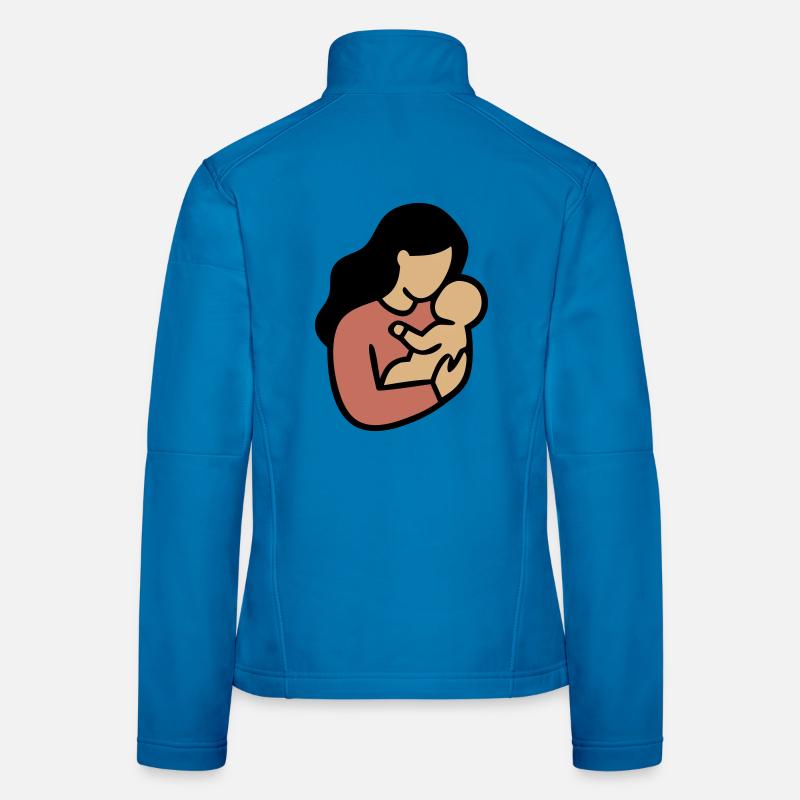 Minimalisme Bohème, Maman Bébé Veste en tissu softshell Femme