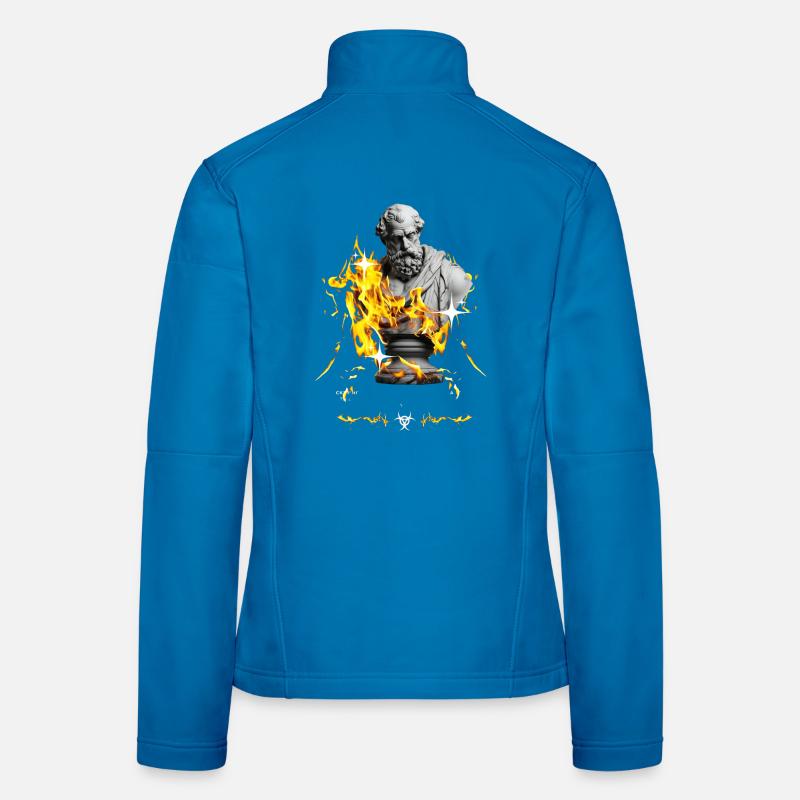 Flame statue with fire spell Women's Softshell Jacket