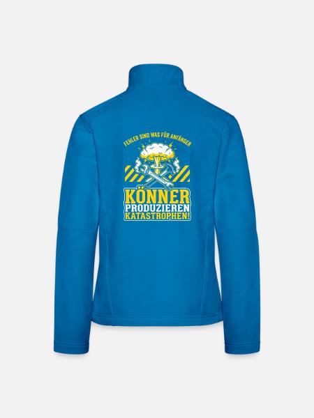 Könner produzieren Katastrophen - Handwerker - Frauen Softshelljacke - Lichtblau - Hinten