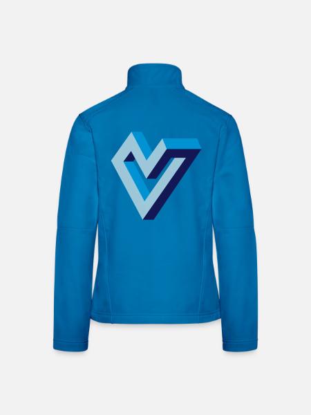 Unmoegliches Herz - Frauen Softshelljacke - Lichtblau - Hinten