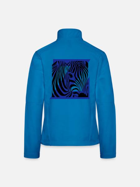Zebra-Mix - Frauen Softshelljacke - Lichtblau