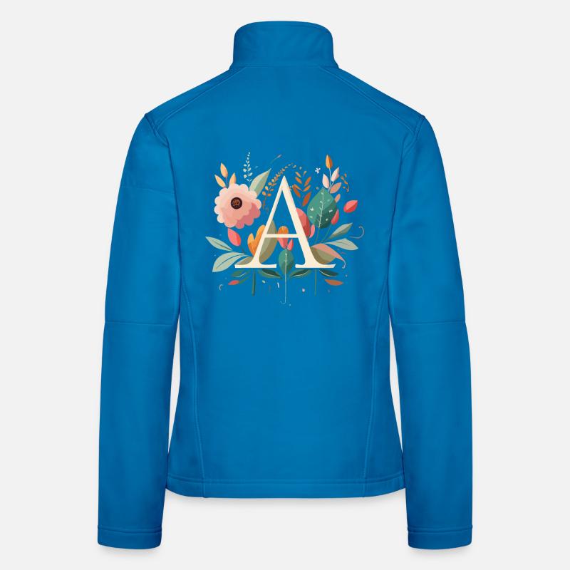 A Typography with Flowers Women's Softshell Jacket