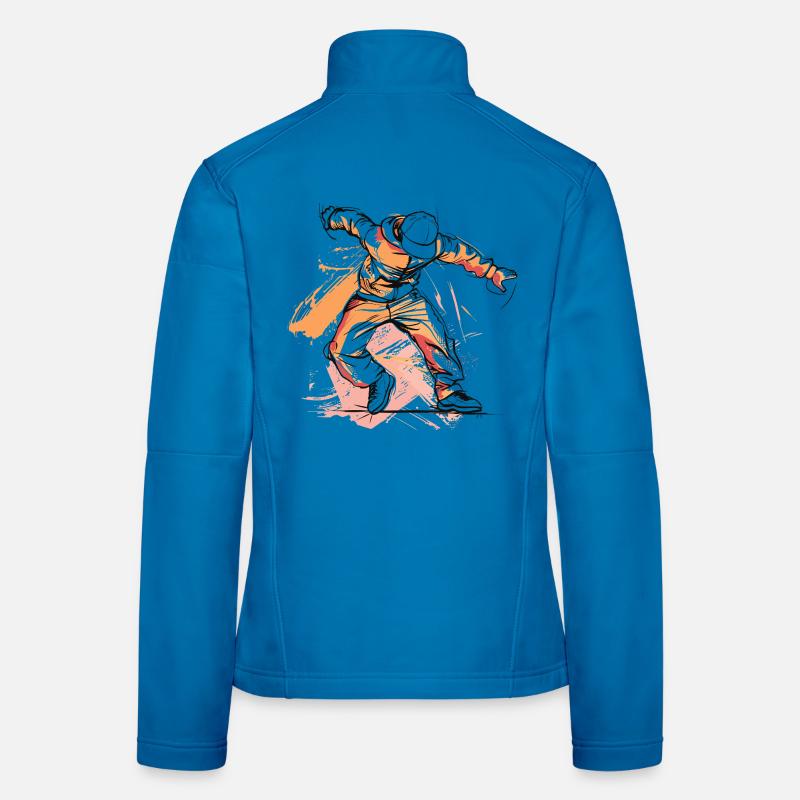 Breakdancer Drawing Women's Softshell Jacket