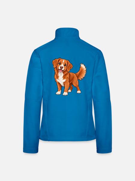 Nova Scotia Retriever Kawaii Style - Frauen Softshelljacke - Lichtblau - Hinten