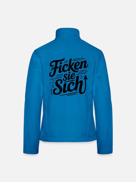 Fick dich Ficken sie sich Sprüche Mann Frau Fuck - Frauen Softshelljacke - Lichtblau - Hinten