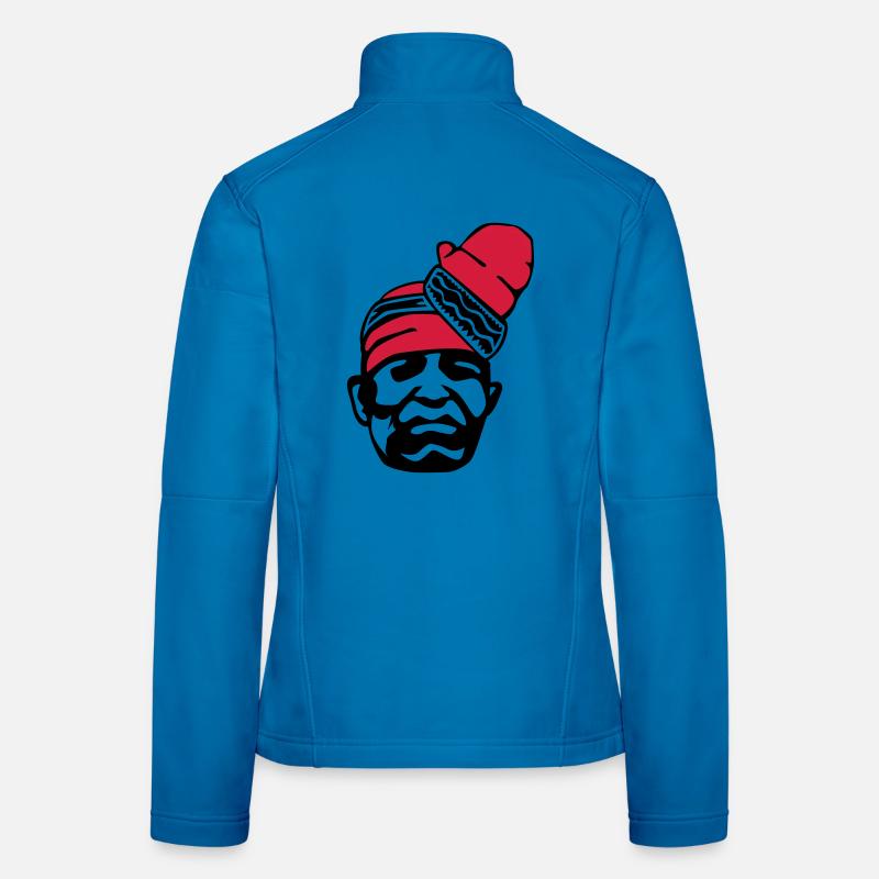 Alifuru Gesicht - Frauen Softshelljacke - Lichtblau