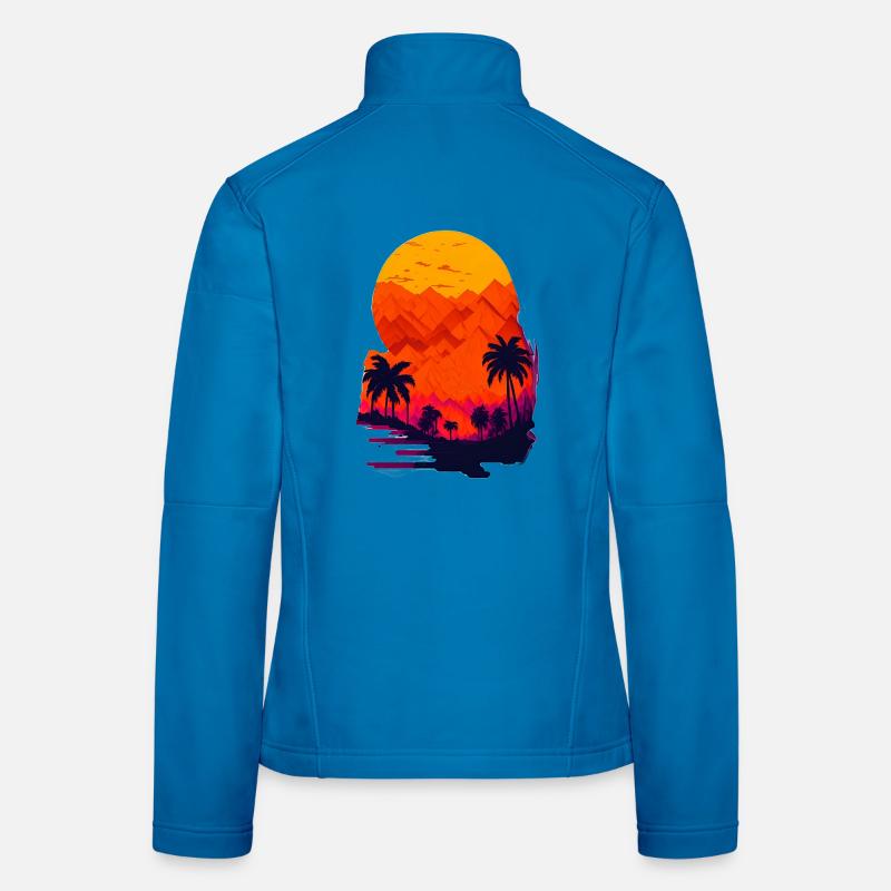 Sunset in the desert Women's Softshell Jacket