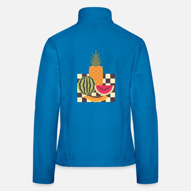 Abstract fruit and geometry - Women's Softshell Jacket - light blue