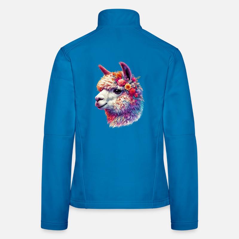 Alpaka - Frauen Softshelljacke - Lichtblau