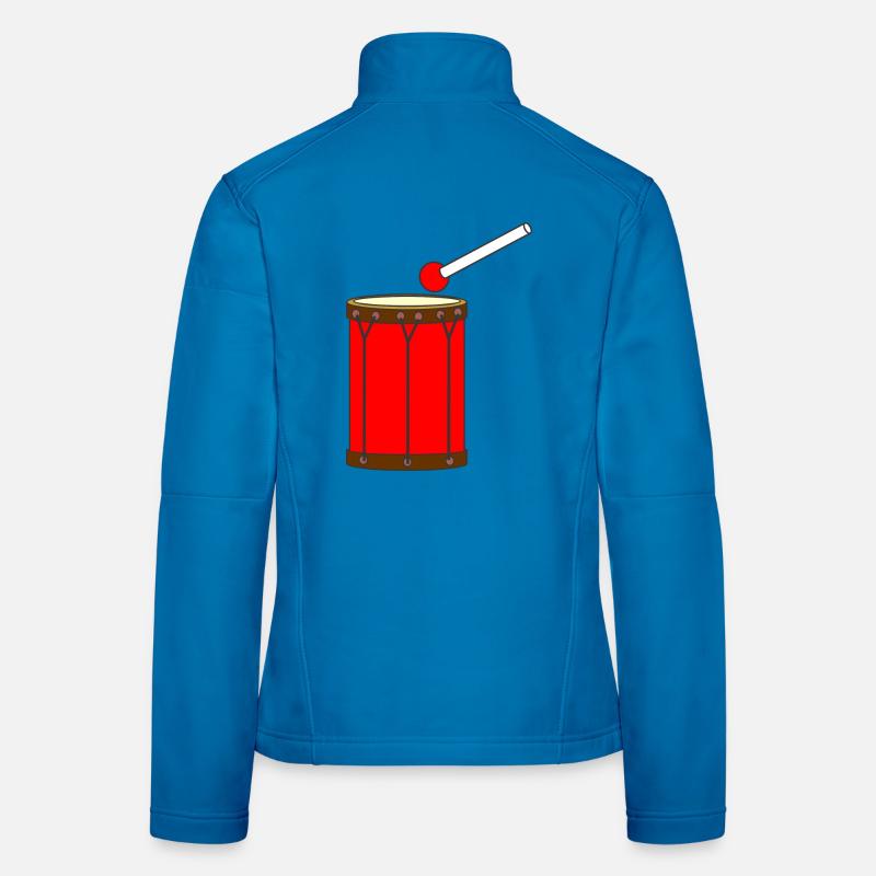 Big Red Drum Drum Veste en tissu softshell Femme
