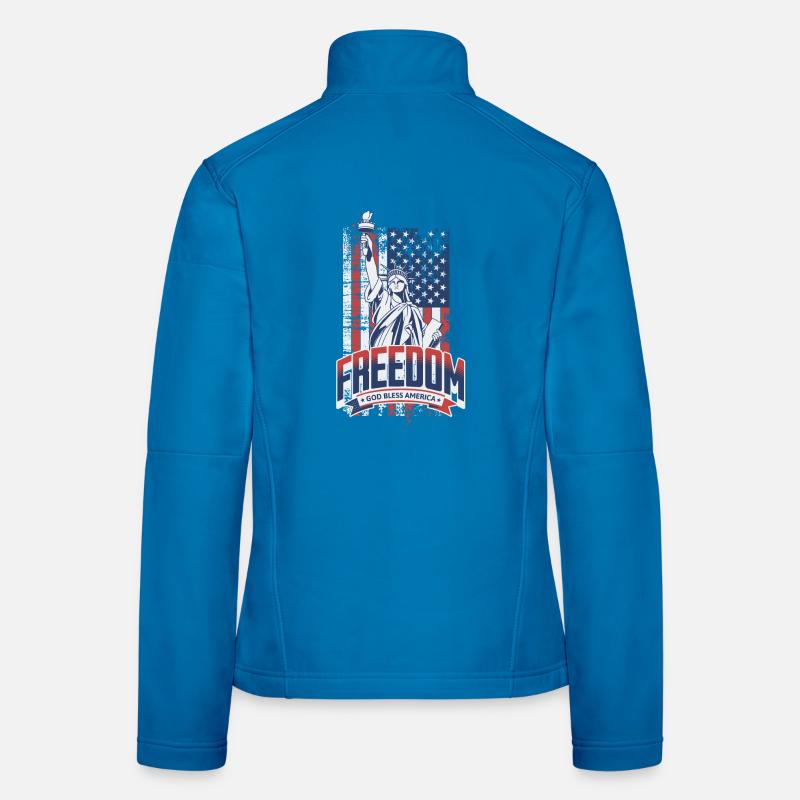 Freedom in flag style Women's Softshell Jacket