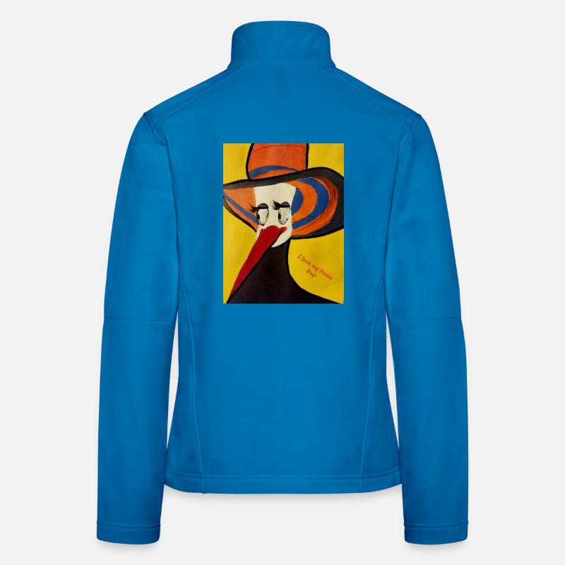 Creative pelican with hat Women's Softshell Jacket
