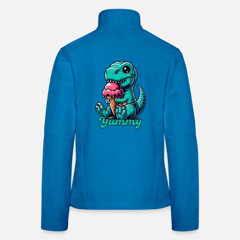 Süßer T-Rex mit Eis Dinosaurier Geschenk Frauen Softshelljacke