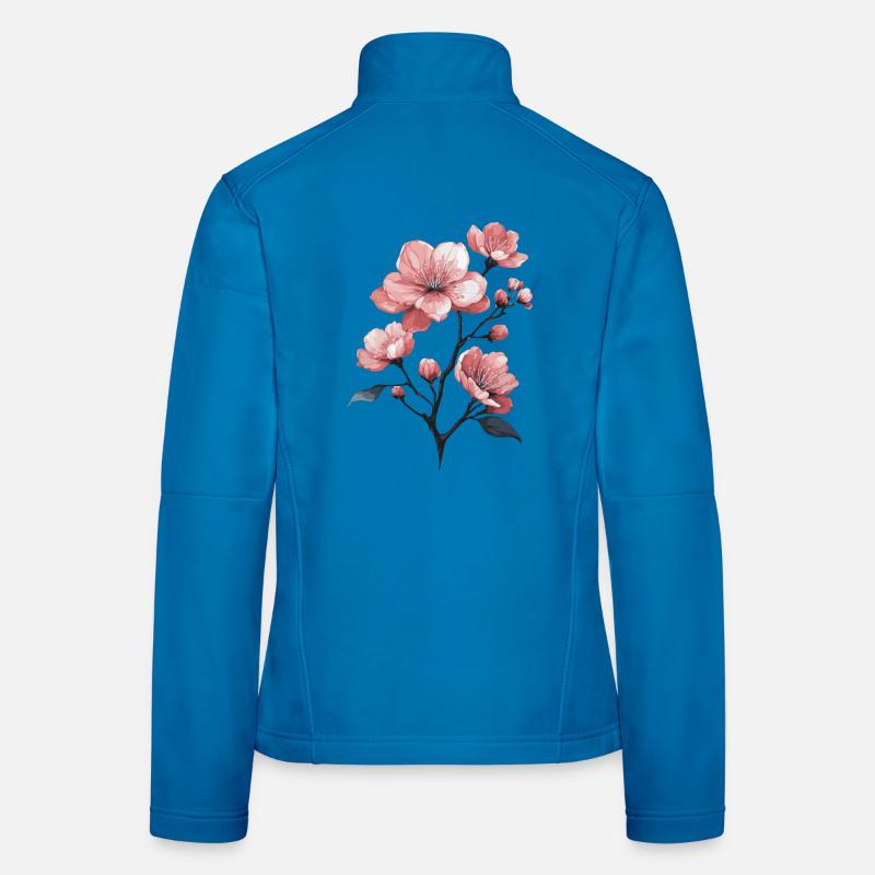 Fleur de cerisier Veste en tissu softshell Femme