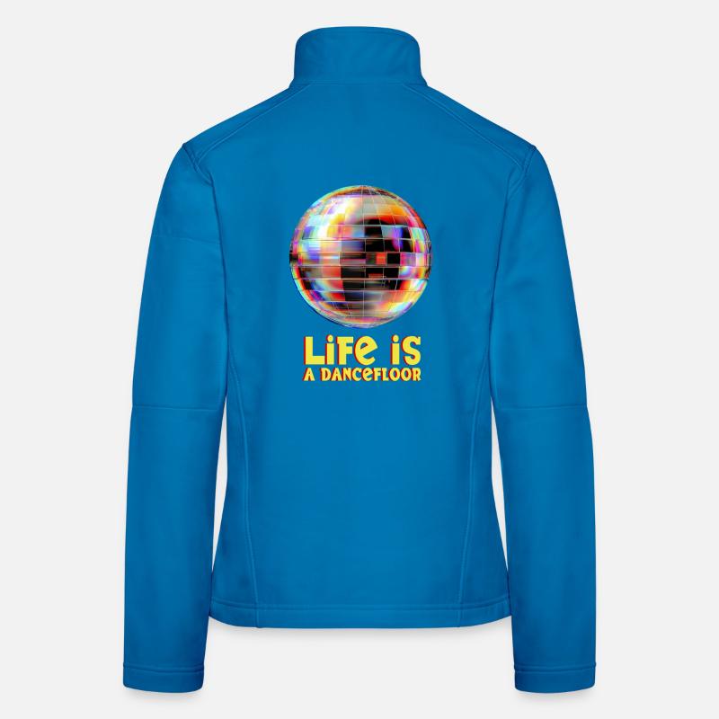 Disco Globe with Bright Colors Frauen Softshelljacke