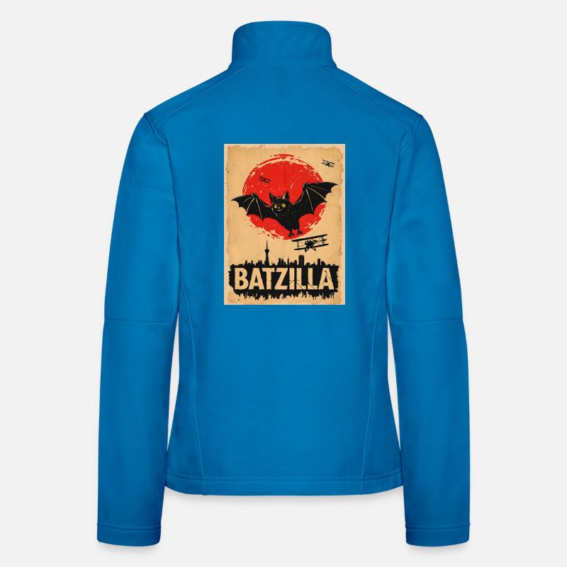 Fledermaus im Vintage-Stil mit Batzilla Frauen Softshelljacke