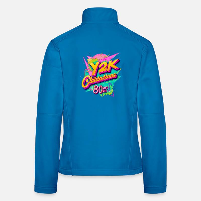 Y2K Retro Celebration Design Women's Softshell Jacket