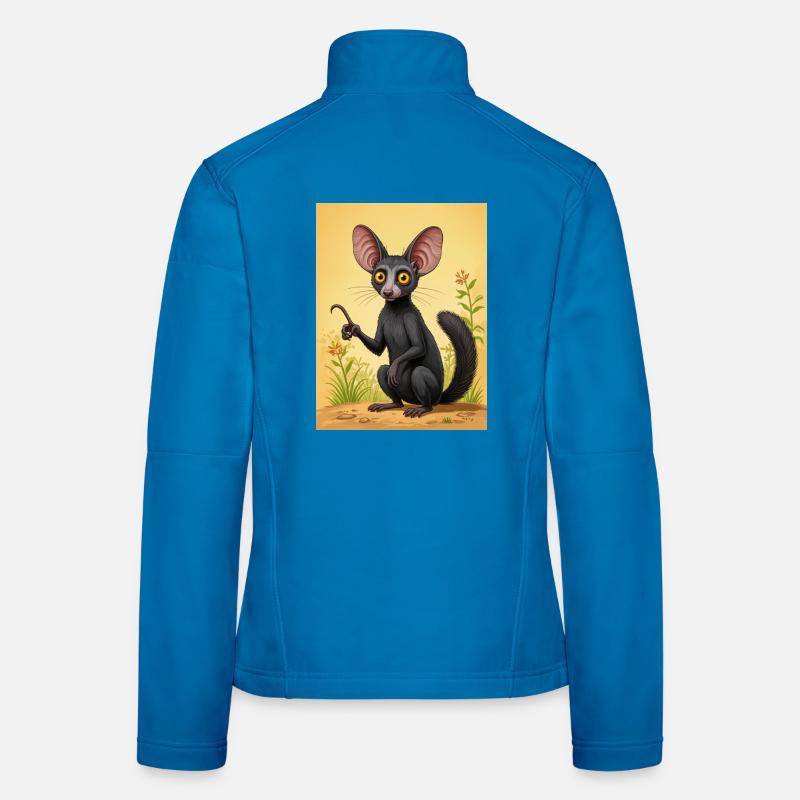 Aye-Aye Farceur nocturne de Madagascar, large e Veste en tissu softshell Femme