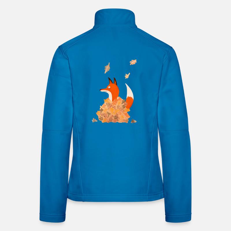 fox with leaves Women's Softshell Jacket