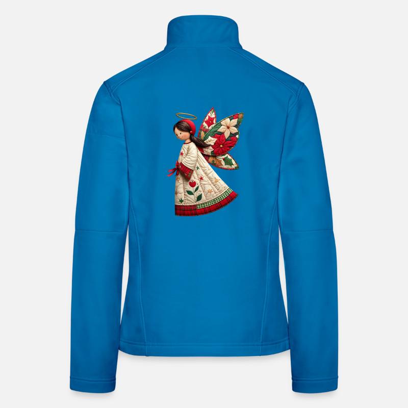 Ange de Noël avec des fleurs de Noël Veste en tissu softshell Femme