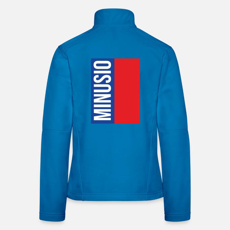 Minusio Vertical Typography Blue Red Women's Softshell Jacket